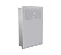 Poubelles encastrées en acier inoxydable, poubelles à usage professionnel, équipées de portes battantes pour faciliter le nettoyage, adaptées aux hôtels, centres commerciaux et autres lieux publics
