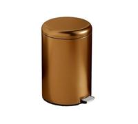 poubelles Poubelle cylindrique Ronde de Petite Taille avec pédale for Salle Bain et Petits espaces, en Acier Inoxydable Poubelle de Cuisine(Gold)