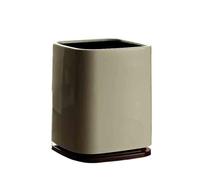 Poubelles Poubelle Ménagère Portative À roulettes(Blanc)