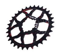 Pouchure de Vélo, Plate-Forme de Vélo de Montagne 32T Moup de Platelage Large étroit, Gxp Positive et Trame de Disque Dentaire Négatif (Camo Noir Rouge)