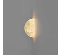 POUDHA Demi-Lune Décoration de la Maison Applique Murale LED Dimmable Impression 3D Lune Planète Applique Murale Câblée Chambre d'enfants Lampe Murale de Chevet Moderne Nordique pour Chambre d'enfant