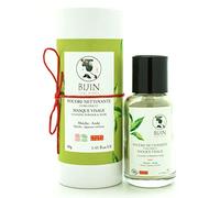 Poudre 2 en 1 Nettoyant exfoliant quotidien et masque BIO au thé vert matcha pour le visage homme femme cosmétique naturel solide doux anti âge et hydratant tous type de peau