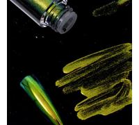 Poudre à ongles caméléon rouge chromé effet miroir métallique pailleté pour ongles holographique laser pour manucure à la maison (vert)