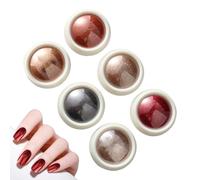 Poudre à Ongles Chromée - 6 Boîtes Poudre à Ongles effet Donut Glaçé | Poudres à paillettes effet Miroir métallique | Poudres Décoration pour nails art Salon DIY, Maison, Maquillage de Festival
