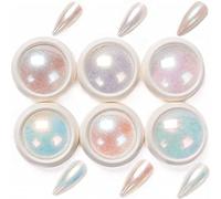 Poudre à ongles chromée, effet miroir métallique, holographique, pour décorations artistiques