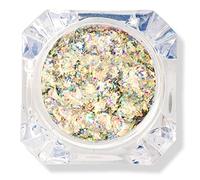Poudre à ongles chromée perle blanche, pigment chromé paillettes poussière manucure bricolage décoration irisé sirène pigment résine artisanat(2#) (03)
