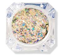 Poudre à ongles chromée perle blanche, pigment chromé paillettes poussière manucure bricolage décoration irisé sirène pigment résine artisanat(2#) (06)