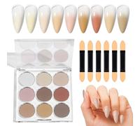 Poudre À Ongles Effet Chrome,Finition Miroir Arc-En- 9 Couleurs | Poudre Dégradé Artistique Finition Miroir Brillant Paillettes Arc-En-Décoration Ongles DIY Pour Femmes Et