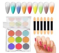 Poudre à Ongles Pigmentée - Finition Miroir Magique Brillante | Poudre pour Ongles,Décoration Arc-en-Dégradé Brillante DIY pour Pâques Halloween Noël