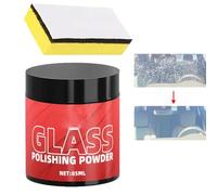 Poudre à Polir pour Vitres Automobile,8.5cl Poudre Éliminateur de Rayures pour Vitrage Automobile - Nettoyant Réparateur Anti-Rayures Nettoyage Profond pour Fenêtres Pare-brise Rétroviseur