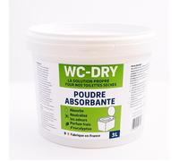 Poudre absorbante toilettes sèches 3L - Désodorisant naturel eucalyptus, fabriquée en France