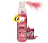 Poudre Alimentaire ROSE 10G - Colorante 100% ALIMENTAIRE - Paillettes Comestibles - Décoration Gâteaux, Chocolat, Macarons, Cocktails, Boissons, Déversez votre créativité !