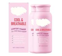 Poudre anti-transpirante, fraîche et respirante, pour un confort optimal. Produit déodorant et anti-transpirant non collant, idéal pour les irritations des cuisses, des zones intimes et du corps.