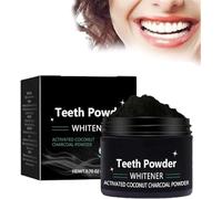 Poudre blanchissante naturelle pour les dents à base de noix de coco activée, nettoyage en profondeur, blanchiment en douceur, haleine fraîche