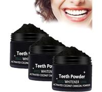 Poudre blanchissante naturelle pour les dents à base de noix de coco activée, nettoyage en profondeur, blanchiment en douceur, haleine fraîche