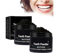 Poudre blanchissante naturelle pour les dents à base de noix de coco activée, nettoyage en profondeur, blanchiment en douceur, haleine fraîche