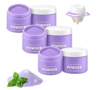 Poudre blanchissante pour les dents, élimine les taches, poudre violette brillante, saveur menthe, sans sensibilité, haleine fraîche, renforce les gencives, pour les taches de café et de tabac. (3PCS)