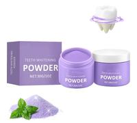 Poudre blanchissante pour les dents, élimine les taches, poudre violette brillante, saveur menthe, sans sensibilité, haleine fraîche, renforce les gencives, pour les taches de café et de tabac. (1PC)