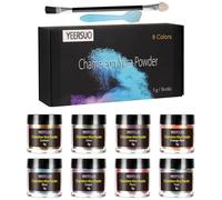 Poudre caméléon, 8 couleurs, poudre de mica caméléon, poudre de mica pour résine époxy, peinture époxy, poudre métallique pour peinture de savon, vernis à ongles, slime, 5 g chacun
