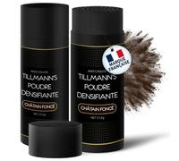 Poudre Cheveux Homme et Femme/Poudre Densifiante Barbe/Fibres Capillaires 27,5 Gr-Châtain Foncé-Brun (2 Bouteilles)