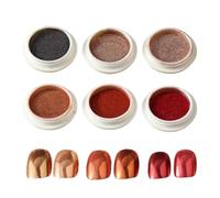 Poudre chromée pour ongles, 6 boîtes | Organisation de pigment avec effet miroir métallique, application facile de 2 minutes, jeu de poudre de ongles chromé | Cadeau de décoration durable