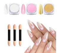 Poudre Chroméé Pour Ongles [Nouvelle Formule AméLioréE] Effet Nacré NéOn [Effet Miroir Intense] Pigments ChroméS MéTalliséS Haute Capacité Pour DéButants En Nail Art - Facile à Utiliser