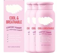 Poudre Confort Fraîche et Respirante, Anti-frottements et Contrôle de la Transpiration pour le Corps, Déodorant Intime, pour les irritations des cuisses, les zones intimes et le corps entier