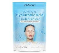 Poudre d'Acide Hyaluronique - 120g Hyaluronic Acid Powder Visage & Corps, Technologie Double Poids Moléculaire, Hydratation Profonde, Atténue les Ridules, Améliore l'Élasticité Cutanée pour Sérum DIY