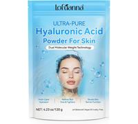 Poudre D'acide Hyaluronique-120g Hyaluronic Acid Powder Visage & Corps,Technologie Double Poids Moléculaire,Hydratation Profonde,Atténue Les Ridules,Améliore L'élasticité Cutanée Pour Sérum Diy