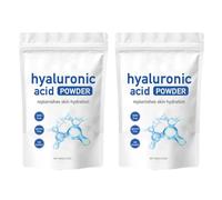Poudre d'acide hyaluronique, poudre sérique d'acide hyaluronique du visage bricolage, poudres hyaluroniques ingrédients hydratants hydratants à eau (2PC)