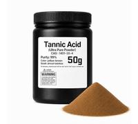 Poudre d'acide tannique pur à 99% contre la rouille, 100 g-50g | Tannage du cuir | Réactif industriel de qualité laboratoire | Inhibiteur de corrosion des métaux |Rénovation antirouille