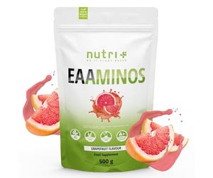 Poudre d'acides aminés Vegan 500g EAA - Haute dose - tous les acides aminés essentiels - Goût de pamplemousse - Instant EAAs Powder - Essential amino acid