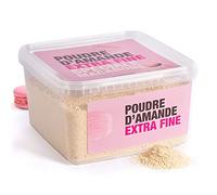 Poudre d'amande extra-fine spéciale macarons (1kg) - Farine d'amande blanche 100% naturelle, sans conservateur et sans additifs - Emballage pratique en boîte hermétique