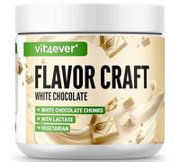 Poudre d'arôme Chocolat Blanc avec Extra Nombreux Chunks -250 g - Goût et douceur délicieux - Utilisation polyvalente pour aliments & boissons - Flavour Powder - FLAVOR CRAFT