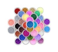 Poudre d'art à ongles 45 couleurs paillettes à paillettes Pigment Dust Manucure Décorations de bricolage.
