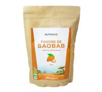 NUTRI & CO Poudre de Baobab BIO 500g - 100% Naturel, Riche en Antioxydants, Fibres & Vitamines - Immunité et Transit - Adansonia Digitata Issue d’une filière Durable & Responsable