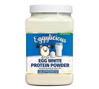 Poudre de blanc d'oeuf Eggylicious (albumine), poudre de protéine séchée naturelle, à base d'oeufs frais, pasteurisé, sans OGM, sans additif, utilisé pour le glaçage au four, 1 lb (16 oz)