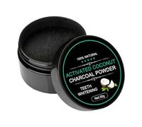 Poudre de blanchiment des dents naturelle au charbon de noix de coco | Poudre de charbon actif | Détachant pour blanchir les dents | Alternative au dentifrice, bandes, kits, gel | Sans danger pour les