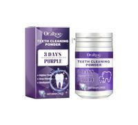 Poudre de blanchiment des dents - Poudre correctrice violette pour blanchiment des dents - Poudre dentaire naturelle avec probiotiques - Blanchiment des dents perlé - Goût de menthe - 3 jours de