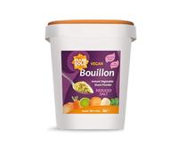 Poudre de bouillon de légumes au sel réduit de souci, 2 kg - Poudre de bouillon végétalienne instantanée, 37 % de sel en moins, ingrédients naturels, sans gluten - Parfait pour les soupes, les ragoûts