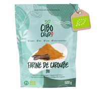 Poudre de Caroube Bio - 500g. Farine de Caroube Alimentaire Sans Sluten pour Glaces. Poudre de Farine de Oulpe de Caroube. Raw Organic Carob Powder.