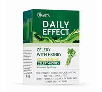 Poudre de Céleri Instantanée au Miel, Gingembre et Thé au Citron - Soutien du Foie et Détoxification Naturelle, 20 Sachets (3 g Chacun), Dissolution Chaude/froide, Sans OGM