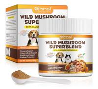 Poudre de champignon pour soutenir le système immunitaire pour chiens et chats, complexe de champignons bio pour l'immunité et la cognition, avec 11 extraits de champignons bio, crinière de lion,