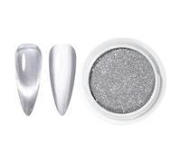 Poudre de chrom pour ongles en gel, poudre chromée, poudre de clou holographique | Poudre de clou avec effet miroir argenté poudre de gail avec effet miroir argenté dieux avec effet miroir argenté