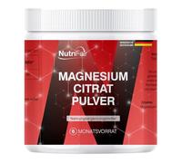 Poudre de citrate de magnésium - 400g - Hautement dosé - 100% végétalien - Production allemande & tests en laboratoire - NutriFair | Premium & Fair