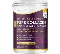 Poudre De Collagene 500g - Premium Peptides De Collagène Hydrolysés De Type 1-50 Portions