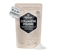 Poudre de Collagène Hydrolysé 16g.Haute Dose.Peptides Type 1 & 3 avec Biotine & Vitamine C. Pour Peau, Cheveux et Articulations. Goût Neutre. Solubilité et Biodisponibilité Optimales 480g. Vitamaze