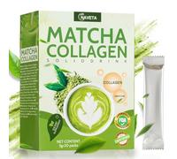 Poudre de collagène Matcha 20 x 3 g Thé Matcha Biologique Naturel Poudre de Protéine matcha pour la Pâtisserie, la Cuisine et le Café au Lait