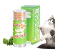 Poudre de collation à base de pour chat - 6 g de mélange vert séché, mélange de feuilles biologiques, bien-être à mâcher, friandise énergétique botanique | Supplément naturel pour animaux de c