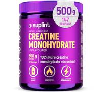 Poudre de créatine monohydrate 500 g - 147 portions - 100 % créatine monohydrate pure - Qualité micronisée - Vegan, Sans OGM - Complément sportif pour force, muscles & récupération (1 Pack)